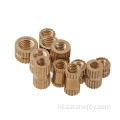 Kacang Kala Kecil Knurled Insert Nuts for Fasteners